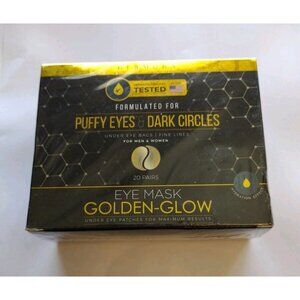 Dermora Eye Mask Golden Glow Dark Circles Puffy Eyes Fine Lines 20 Pairs